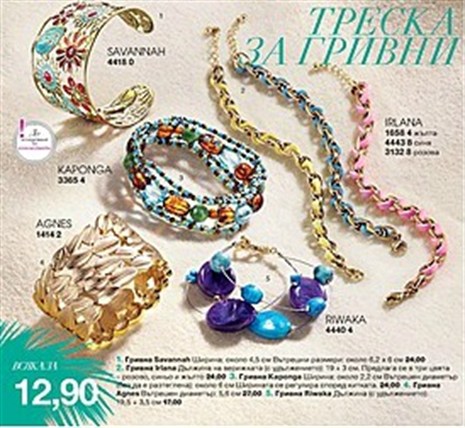Мини AVON Брошура бижута корица гръб
